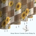 thumbnail image 6 of Brown Checker Sunflower Pattern Shower Curtain 36"x72" ,Bathroom Decorative Shower Curtains Set with 12 Hooks,Modern Waterproof Washable Shower Curtain, 6 of 6