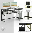 thumbnail image 4 of Giantex Computer Desk, PC Gaming Table w/Power Outlet & USB Ports for Home Office, Black, 4 of 6