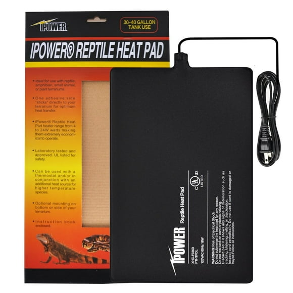 Almohadilla térmica para reptiles iPower, 8 x 12 cm, 16 W, terrario para debajo del tanque
