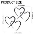 thumbnail image 3 of Ornaments Clearance! Black Metal Heart Wall Decor Rustic Farmhouse Hanging Decoration for Home Bedroom Valentine's Day Gift and Love Valentines Day Decorations Two Love Pendants, 3 of 7