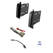 ASC Audio Car Stereo Radio Install Dash Kit, Wire Harness, and Antenna Adapter to Add a Double Din Radio for some 2011 2012 2013 Dodge Durango, 2011 - 2013 Jeep Grand Cherokee