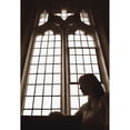 thumbnail image 2 of Silhouette Of Woman In Front Of Church Window Poster Print by Nathan Lau / Design Pics, 2 of 2