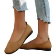 thumbnail image 3 of Sngxgn Flat Shoes Women Comfortable Slip on Women's Flats(Brown,40), 3 of 8