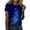 Blue, variant on Womens Christmas T-Shirts Fall Casual Fashion Short Sleeve Funny Cute Printed Short Sleeve Plus Size Tees Tops
