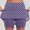 Purple women high waisted shorts skirt a1, variant on Cagogo Women's High Waisted Polka Dot Sport Shorts Skirt Slim Fit Quick Dry Athletic Tennis Running Golf Workout Yoga Beach Lounge Activewear, Dark Blue L
