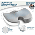 thumbnail image 3 of ComfiLife Ergonomic Premium Memory Foam Seat Cushion Orthopedic Coccyx Pillow for Tailbone Support Gray, 3 of 6