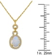 thumbnail image 4 of Mauli Jewels Engagement Necklace for Women 2.60 Ct Ttw Unique Oval Shape Amethyst And Diamond Pendant With 18'' Box Chain Prong-Setting 10K Yellow & White Gold|Silver Chain, 4 of 7