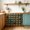Green, variant on Impasto Grid Cabinet Curtains for Kitchen 10"W x 11"L, Modern Abstract Olive Green Square Paint Swatches Under Sink Skirt Magic Tape Short Curtain Decorative Privacy Panel for Bathroom Laundry