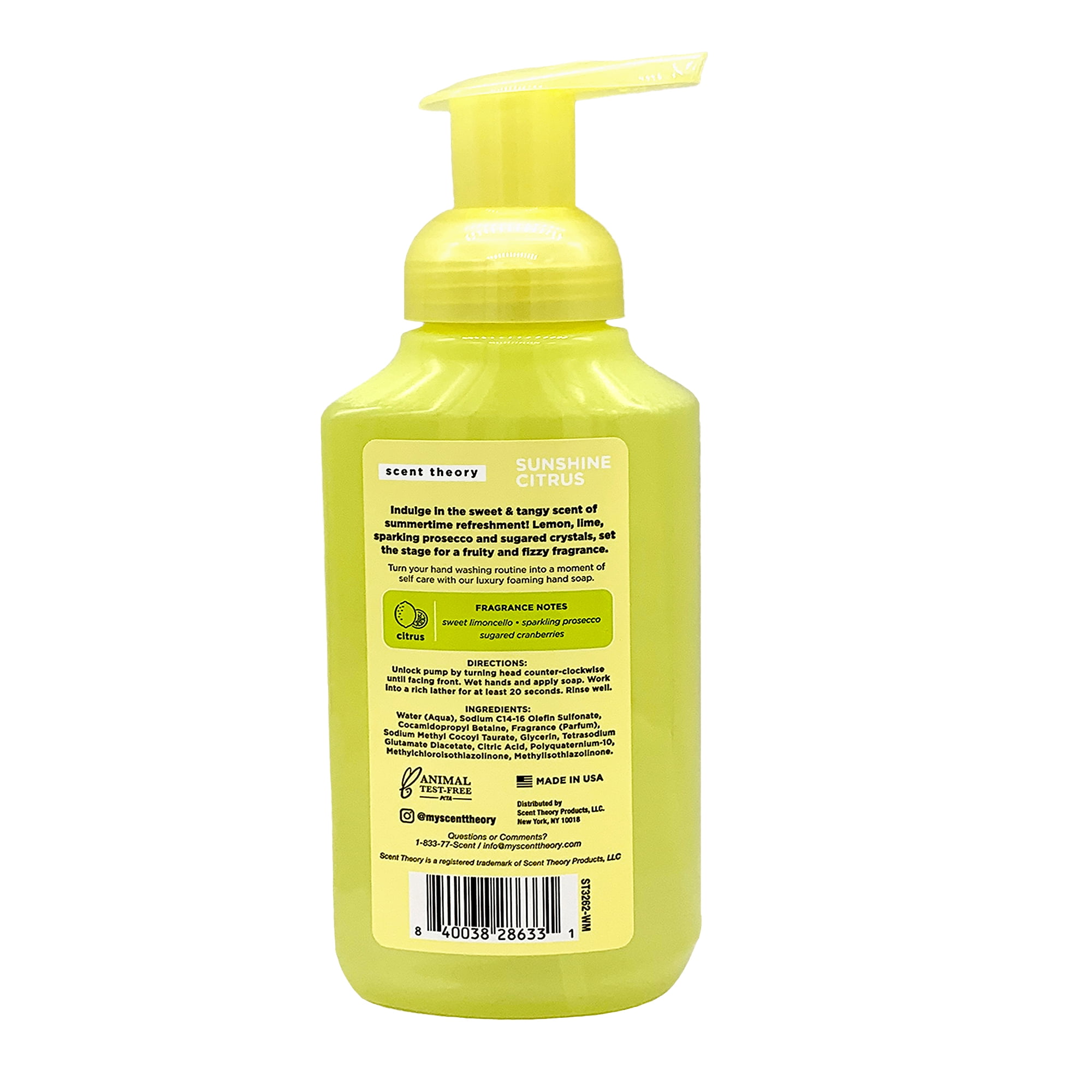 Scent Theory Foaming Hand Soap, Sunshine Citrus, 11 oz