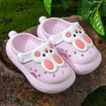 thumbnail image 4 of Toddler Girls Cloud Bow Slides Cute Fashion Shower Slippers Non-Slip Quick Dry Beach Pool Shoes Lightweight Slip-On Indoor Outdoor Summer Sandals Gibobby,8,Purple, 4 of 7