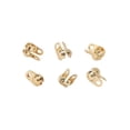 thumbnail image 1 of Outdor Gold Plated 10 Pack 2 Colors. Gold Plated Crimped Bead Caps For Jewelry Making 1 And Gold Plated Round Bead Caps Chain End Caps Suitable For DIY ., 1 of 5