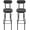 Black, variant on YIYIBYUS 2 Pcs Folding Bar Stools with Back, 25.6 Inch Height Portable High Chair, Foldable Stool Chair for Outdoor Indoor Kitchen Shop Cafe (White)