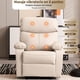 thumbnail image 3 of Sillon Masajeador, Sillon Reclinable de 360° Adultos Tipo Cine 8 Modos de Masaje con Soporte Lumbar, Reposapiés Retráctil, Sillas Giratorias Manuales para Sala de Estar y Dormitorio (Beige), 3 of 9