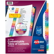 Avery Ready Index "A-Z" Tab Dividers, Customizable Table of Contents, 1 Set (11125)