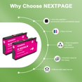 thumbnail image 2 of Cartucho de tinta NEXTPAGE 952XL Magenta, paquete de 2 con actualización, 2 of 9
