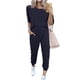 thumbnail image 1 of Conjunto Deportivo PRETTYGARDEN de Dos Piezas para Mujer Azul Marino Talla M, 1 of 6