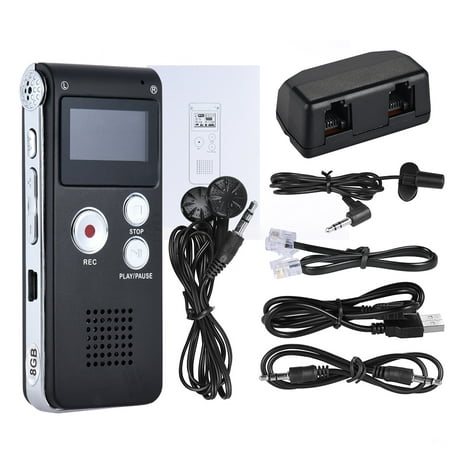 8GB Intelligent Digital Audio Voice Phone Recorder Dictaphone MP3 Music Player Voice Activate VAR A-B