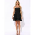 thumbnail image 4 of DARING DIVA Spaghetti Strap Mini A-Line Ruffle Dress XL Black, 4 of 6