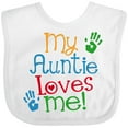 thumbnail image 3 of Inktastic My Auntie Loves Me Nephew Boys or Girls Baby Bib, 3 of 4