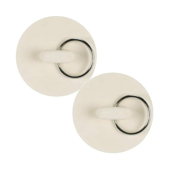 2Pack 2Pcs Rubber Drain Stopper Fits 1 5/8 Inch To 1 3/4 Inch Bathtub Drain Plug With Hanging Ring Bathtub Stopper Plug For Kitchen And Bathroom White Bathroom Products Home Decor
