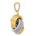 thumbnail image 2 of Pendentif Nœud d'Amour Poli en Or 14k Deux Tons, 2 of 4