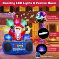 thumbnail image 5 of imerelez 6ft Xmas Inflatable DJ Santa - RGB LED Orbs Music Mute Mode Stakes/Ropes Quick Setup Outdoor Party Decor, 5 of 7