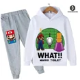 thumbnail image 1 of Super Mario Bros. Sudadera con capucha de manga larga para niños y niñas, Chaqueta de traje de pantalones largos, Jersey informal para niños, 1 of 1