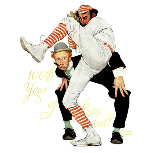 Marmont Hill "100th Anniversary of Baseball" by Norman Rockwell Painting Print on Canvas