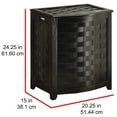 thumbnail image 6 of Oceanstar Bowed Front Veneer Laundry Wood Hamper with Interior Bag, 6 of 6