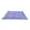 thumbnail image 2 of Ahgly Company Machine Washable Indoor Square Oriental Blue Traditional Area Rugs, 6' Square, 2 of 4