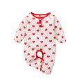 thumbnail image 1 of xiaxaixu Valentine's Day Baby Rompers Girl Boy Heart Print Long Sleeve Jumpsuit, 1 of 9