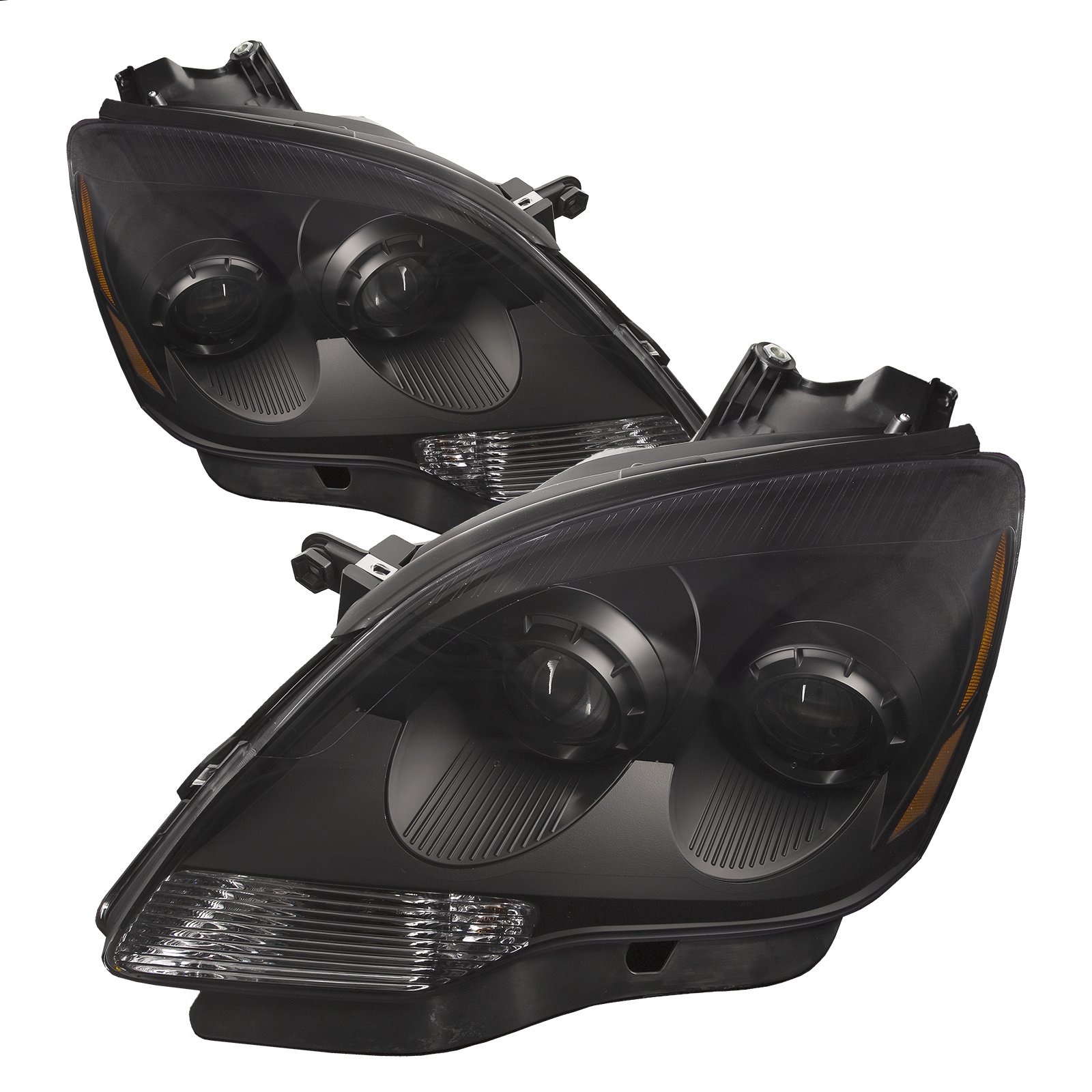 PERDE 0812 GMC Acadia Headlights 2nd Gen With Clear Lens Black Housing