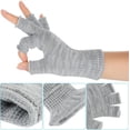 thumbnail image 3 of 4 Pairs Winter Half Finger Gloves Knitted Fingerless Mittens Warm Stretchy Gloves for Men and Women, 3 of 7