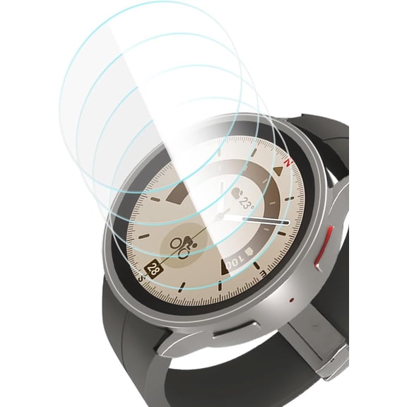 4 Pack 45mm Screen Protectors for Samsung Galaxy Watch 5 Pro, Ultra-thin Anti scratch Tempered Glass Screen Protector for Galaxy Watch 5 Pro 45mm, Anti-fingerprint, Bubble Free