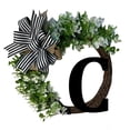 thumbnail image 5 of Simulation Alphabet Print Farmhouse Wreath - No Fading - 3D Bow Tie - Last Name Year Door Wreath Decoration - Household Decor, 5 of 8