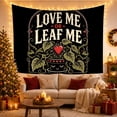 thumbnail image 3 of Cute Smiling Plant Pot with Hearts & "Love Me or Leaf Me" Text, Cozy Vintage Whimsical for Plant Lovers, Botanical Wall Art, Housewarming Gift Tapestry Wall Hanging for Bedroom, Living Room, 3 of 7