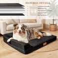 thumbnail image 6 of Exclusivo Mezcla Orthopedic Dog Bed with Washable Cover 36"x24", Jacquard Fluff Pet Sofa Bed with 2-Sided Bolsters for Medium Dogs, Black, 6 of 9