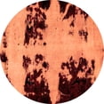 thumbnail image 1 of Ahgly Company Indoor Round Abstract Orange Modern Area Rugs, 6' Round, 1 of 4