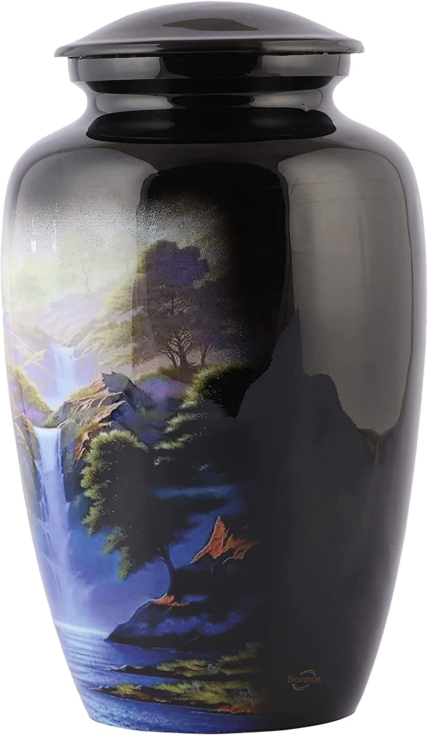 Cremation Urn for Adults | Large Burial Urn for Human Ashes up to 200lbs - Suitable for Adult Males & Females | Funeral Cremate Urns for Ashes by Brainmart (River Urn)