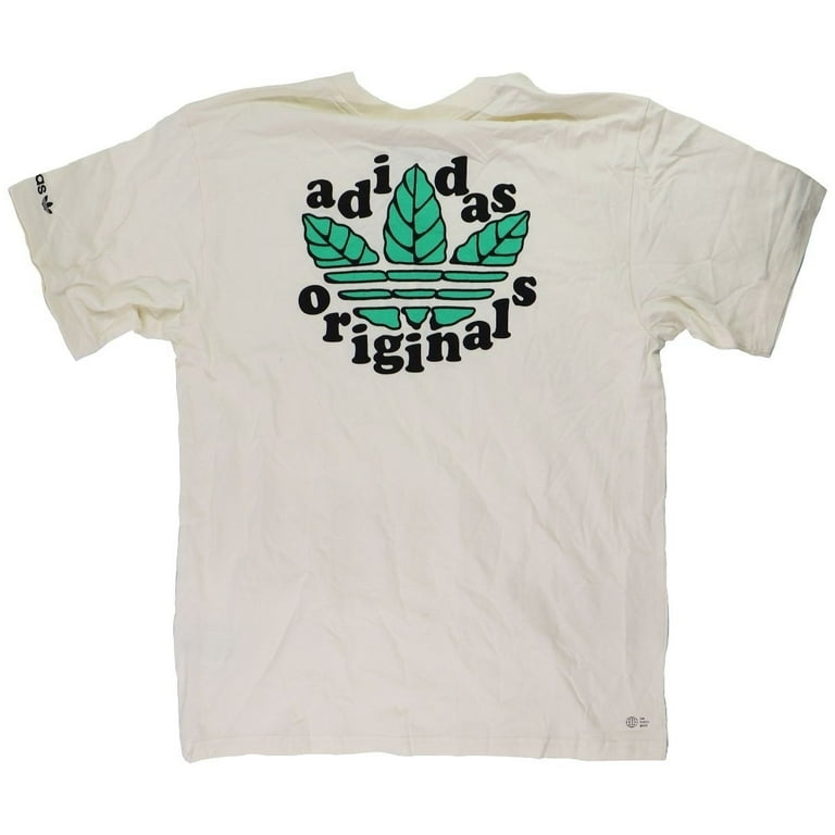 おすすめTシャツ 関税送料込み adidas originals Leaf T-shirt adidas Originals Trefoil Leaves Logo T-Shirt for Men - Cream