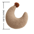 thumbnail image 3 of Rirozkan Throw Pillow, 13.4 Inch Moon Shaped Plush Yarn Cushion, Teddy Fleece Soft Decorative for Sofa, Couch, Bed, Living Room, 3 of 6