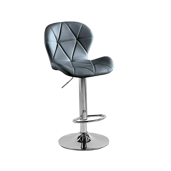 SET DE 2 BANCOS PARA BARRA CON RESPALDO ALTO COLOR GRIS