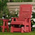 thumbnail image 3 of Wildridge Signature Single Glider, Cardinal Red - Outdoor Weather Resistant Recycled HDPE Glider for Porch, Patio, Deck, 3 of 4