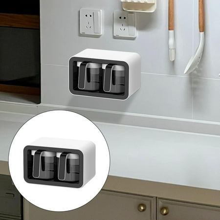 

Christmas Clearance Cooking Utensils Non Wall Mounted Box With Lid And Holder Clear Box Jar Shaker Sugar Shaker Self Adhesive Rack For Kitchen Cooking by Style