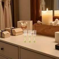 LOLIPPYY Set of 12 Golden Party Goblets Decorative Wine Glasses for Church Events and Special Ceremonies