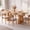 Natural, variant on 63" Dining Table Mid Century Modern Wood Rectangular Table with Scratch Resistant Surface Seats 6 for Dining Room Kitchen