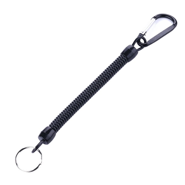 Cordón de pesca Cuerda de resorte Mosquetón de camping Cordón seguro para senderismo al aire libre