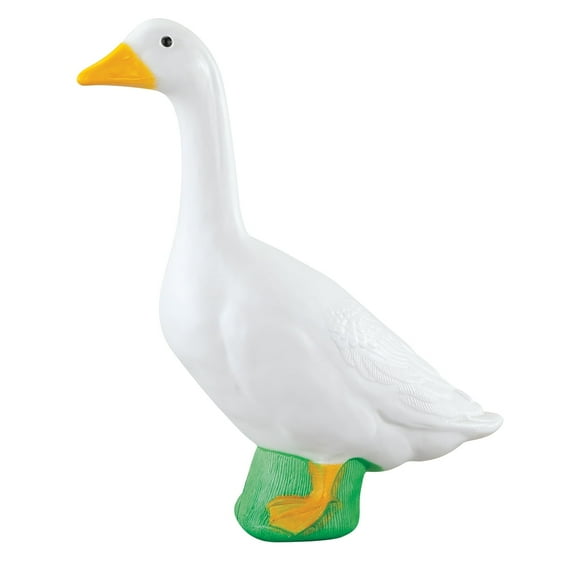 Official Gaggleville 23" Large White Goose, Plastic Garden Décor, Vibrant and Clean Painted Goose Feet - Indoor or Outdoor Decorative Figurine for Garden, Patio, or Entryway Accent