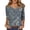 #06Dark Gray, variant on Ladies Soft Floral Pattern V Neck 3/4 Sleeve T Shirts Loose Fit Casual Daily Wear Blouse Shirts