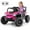 Pink, variant on Gymax 12V Kids Ride on Truck w/Parental Remote 3 Speeds & Reverse Forward Function Pink